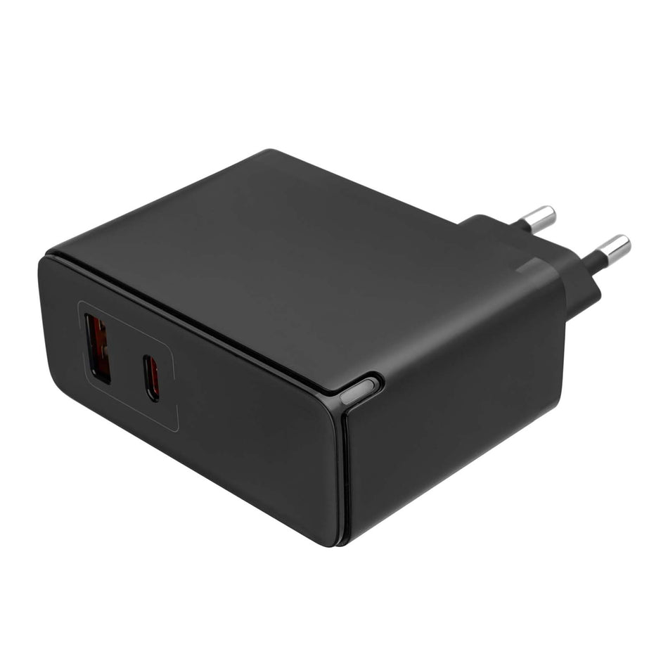 65W GaN Wall Charger for Laptops, Tablets, and Smartphones