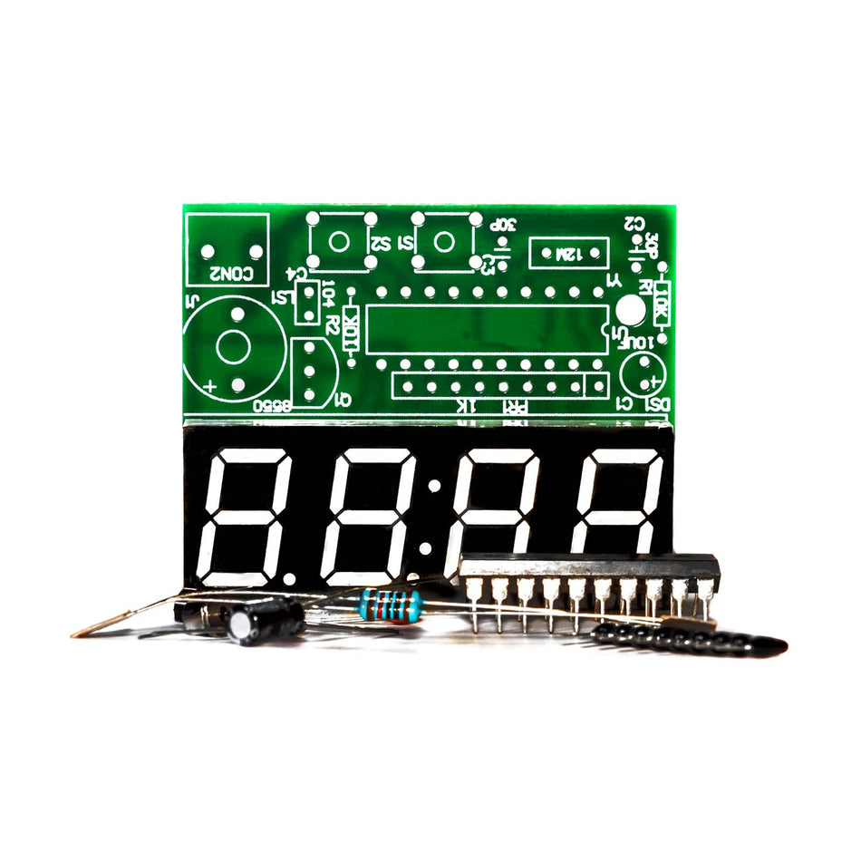 DIY Mini Digital Clock Kit with LCD Display and PCB